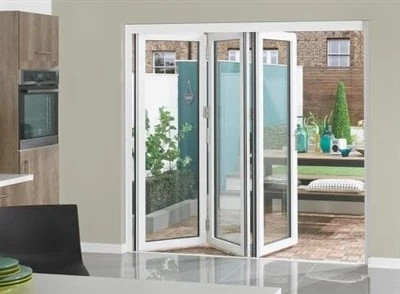 White Aluminum Bi Fold Doors